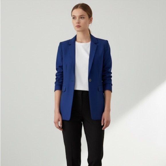 Ted Baker cobalt blue wool blazer jacket - size 0 (XS) NWOT - Picture 1 of 7